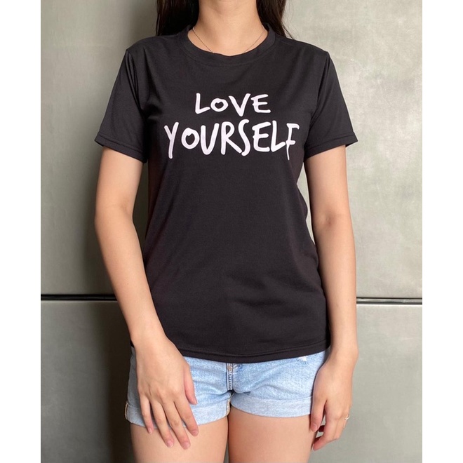 Kaos Wanita Leher bulat “Love Yourself”