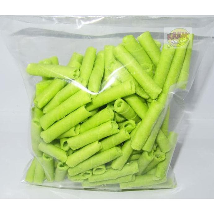 

Wafer Stik Mini Roll Rasa Pandan - 250 gram / Renyah