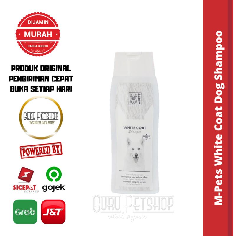 M-Pets White Coat Dog Shampoo 250 ml / Shampoo Anjing Bulu Putih