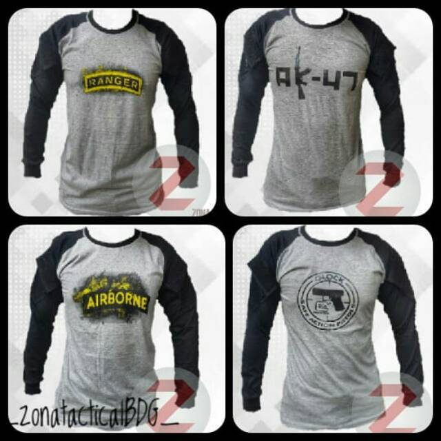 TSHIRT TACTICAL TERBARU PREMIUM kaos army tactical BDU AK47 RANGER AIRBOURNE GLOCK airsoft perbakin