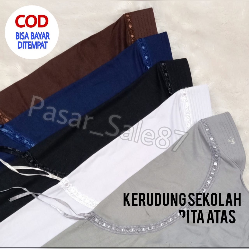 Kerudung Sekolah Terbaru Pita Samping Jilbab Anak Sekolah SD, SMP, SMA Kerudung Sekolah Pasar Hija'b