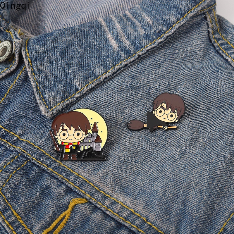 Bros Pin Enamel Desain Kartun Harry Potter Untuk Anak Laki-Laki