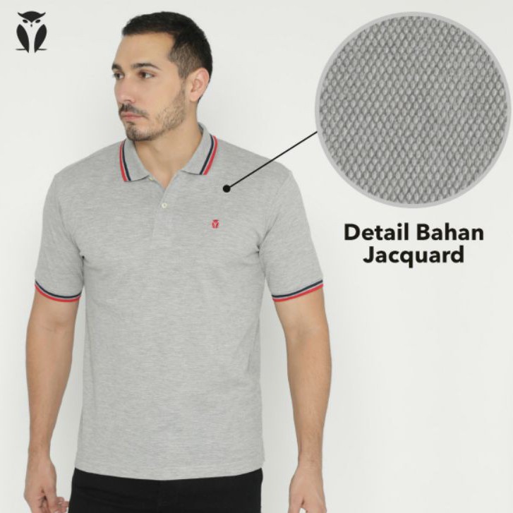 

MATSUDA Polo Shirt/Kaos Kerah Pria Honeycomb Kragh Double Line Warna Black ; Dark Grey ; Light Grey