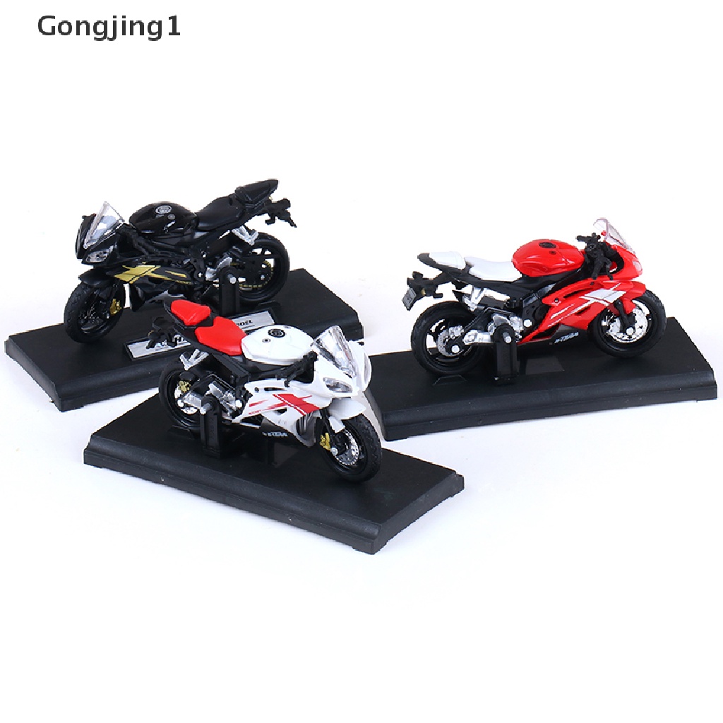 Gongjing1 Miniatur DIECAST Motor Yamaha YZF-R6 YZF R6 Skala 1: 18 Warna Biru Untuk Mainan