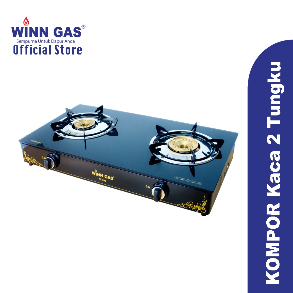 Winn Gas W 399 - Kompor Gas Kaca 2 Tungku