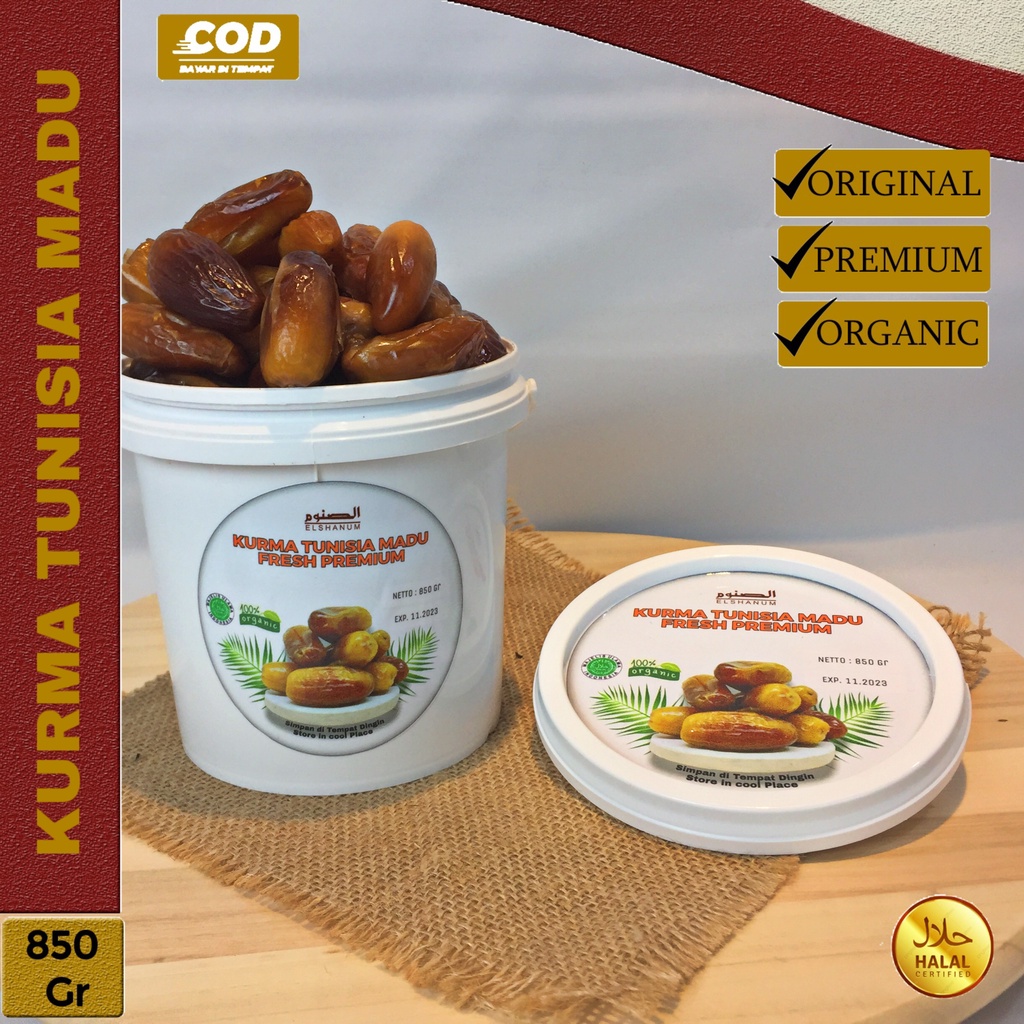 

KURMA TUNISIA MADU PREMIUM EMBER 850GR / KURMA MADU ORGANIC /KURMA MADU