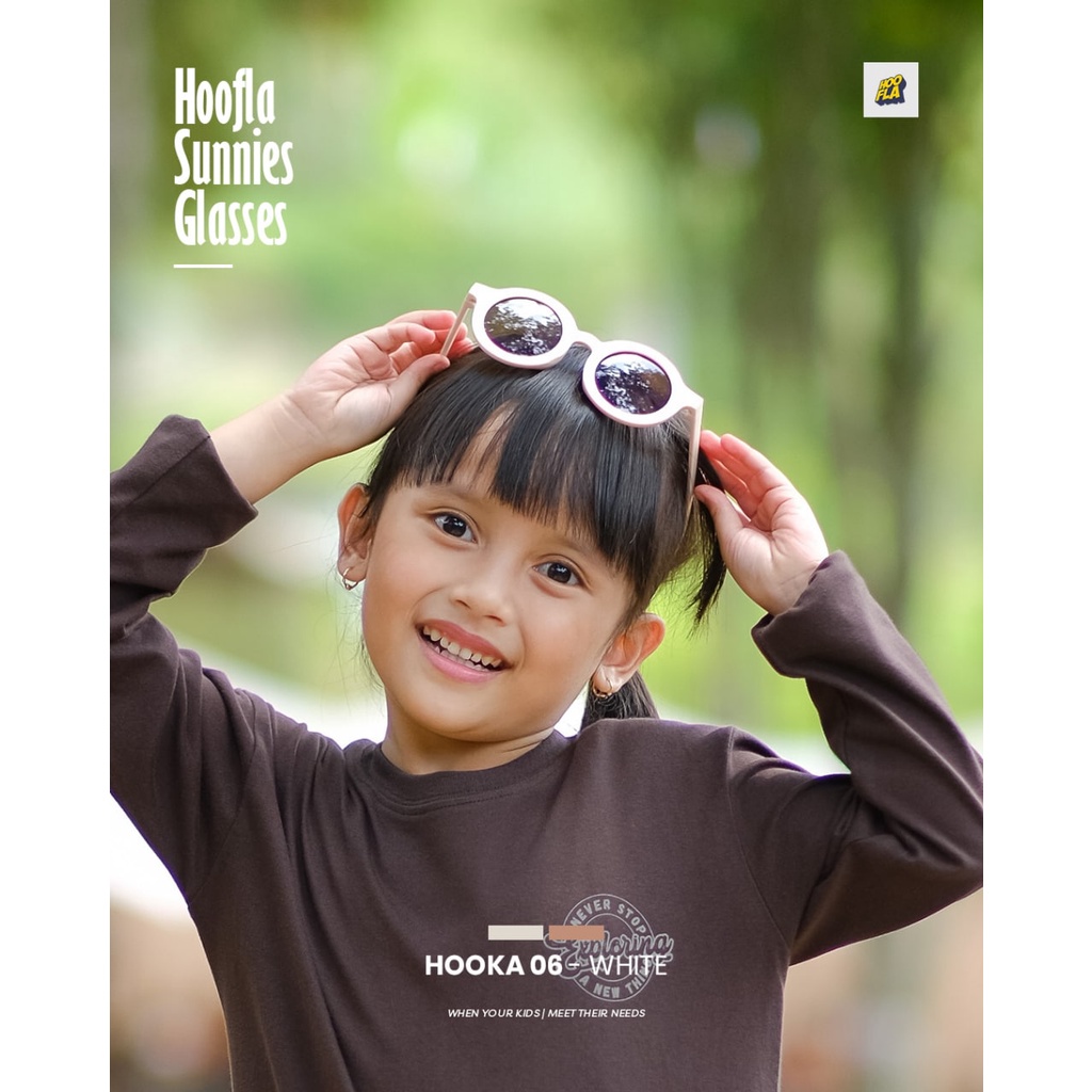 Kacamata Anak Anti Radiasi Bentuk Bulat Umur 1 - 8 Tahun Sunnies Glass Hoofla Kacamata Fashion Anak-Anak Gaya Korea Kualitas Premium