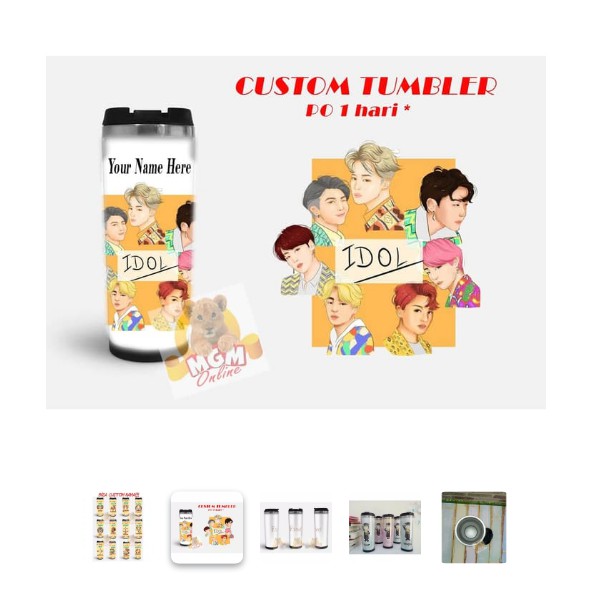 CUSTOM Tumbler stainless 013 stainless insert paper 420ml Termurah