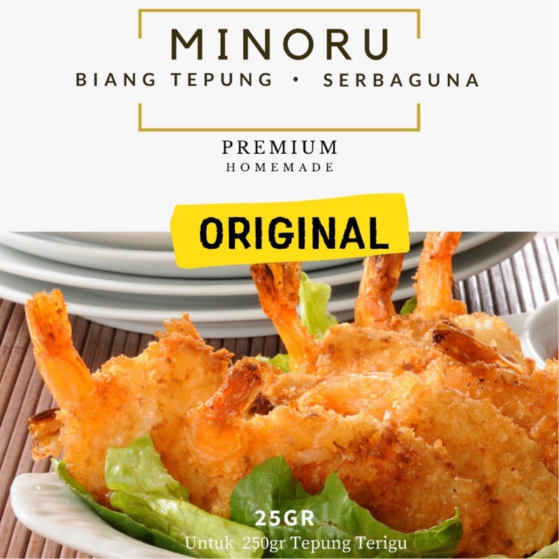 Tepung biang / tepung inti fried chicken / tepung Kfc rasa original merk Minoru 25gr