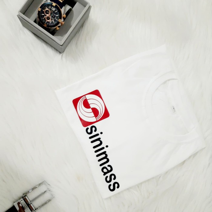 kaos baju unik pria wanita sinimas plesetan sinarmas - Putih S