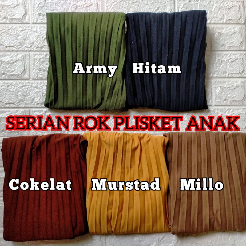 Rok Anak Plisket Umur 5 8 Tahun Plisket Premium