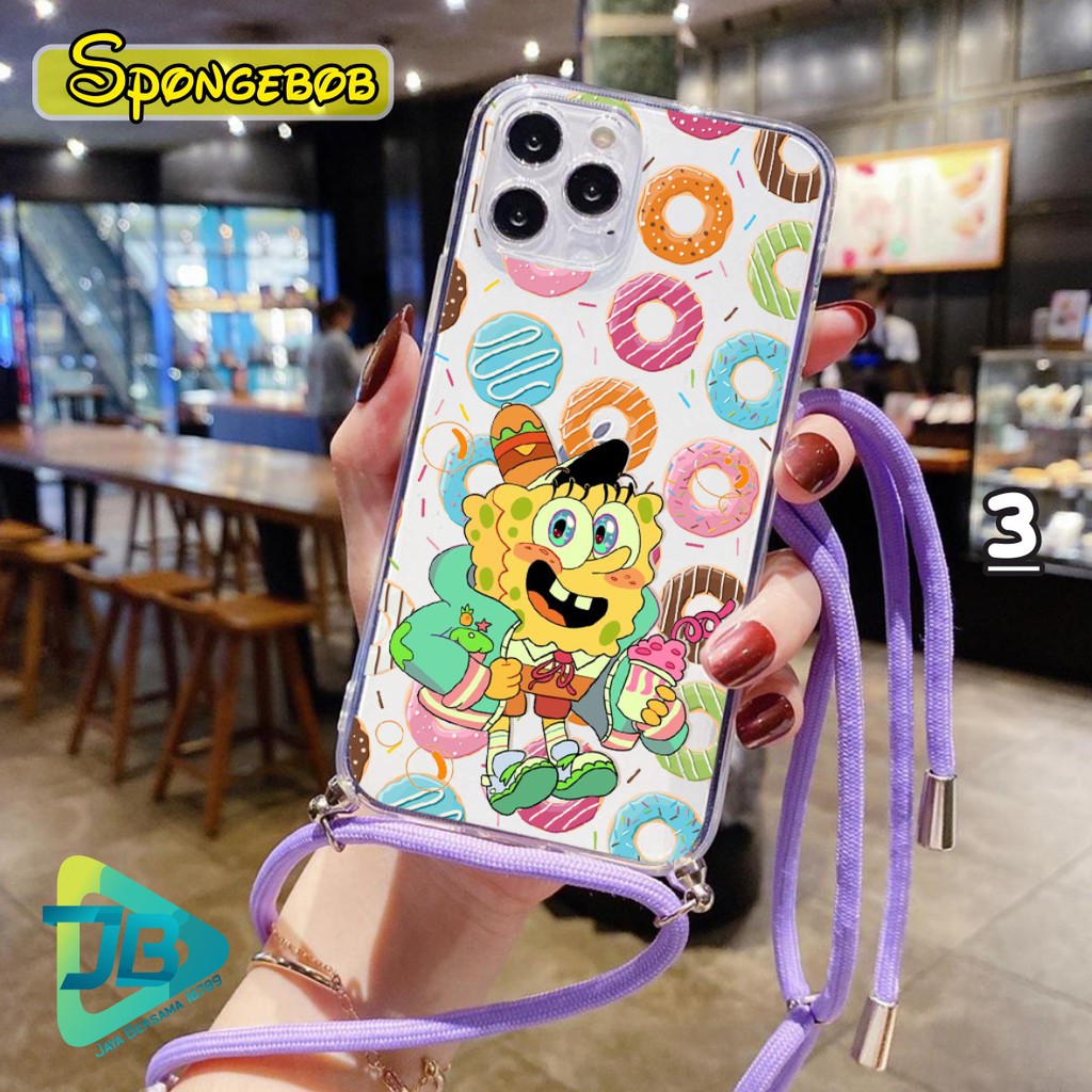 Softcase Slingcase Lanyard Bening SPONGEBOB Oppo Reno 2 2z 2f 3 A91 4 4z A92s 4f 5 Pro JB4071