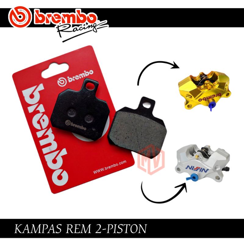 KAMPAS REM 2P KAMPAS KALIPER 2P 2 PISTON BAHAN IMPORT HARGA UNTUK SEPASANG ATAU 2 PCS