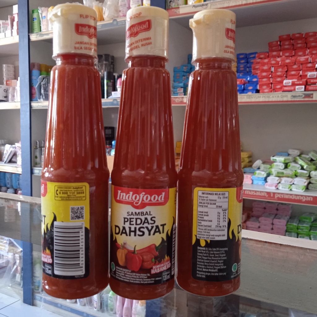 Indofood Sambal Pedas Dahsyat 135ml Dengan Cabai Habanero