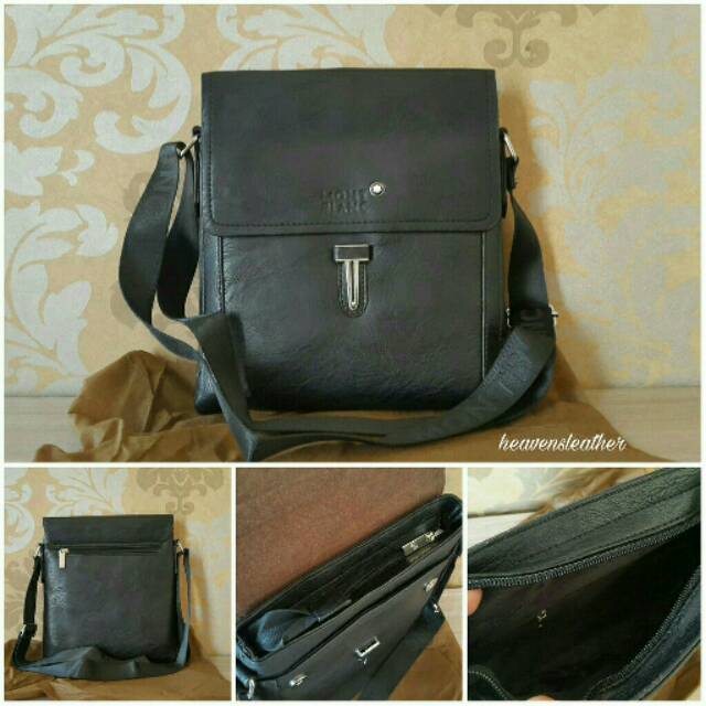 TAS SELEMPANG TAS PRIA TAS COWOK TAS LAKI TAS SLEMPANG TAS IMPORT MONT BLANC KODE 8164