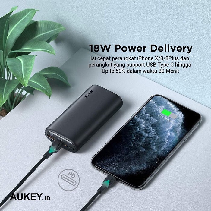 Aukey Powerbank 10.000 mAh Sprint Go PD &amp; QC - 500461 - PB-Y36