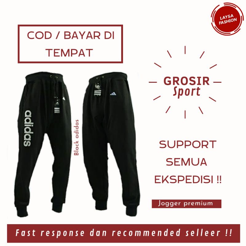 COD BISA SATUAN DAN GROSIR Celana Joger Jogger Wanita Pria Celana Sport Murah Bandung Jogger Training logo Adidas Panjang Celana Jogger Panjang Babbby Terry Tebal Jumbo Celana Jogger Panjang Sweatpantas Celana Training Scuba Dewasa Wanita Pria Premium