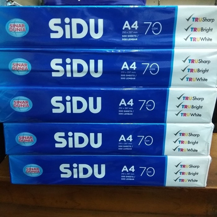 

Kertas HVS Sidu A4 70 gsm print fotocopy