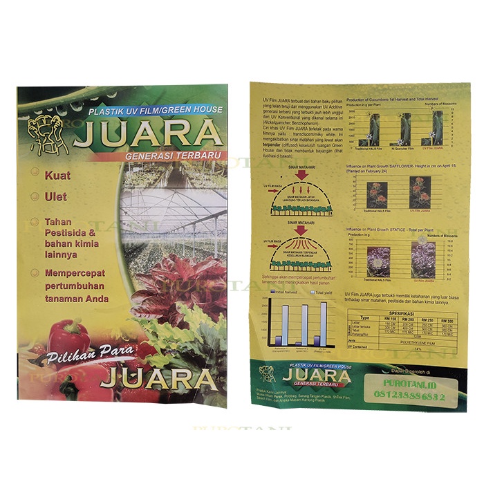 UV FILM lebar 3 meter PLASTIC UV lebar 3m GREEN HOUSE 3M