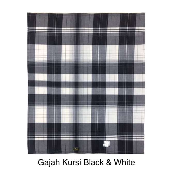 Grosir 10pc - Sarung Gajah Kursi Black &amp; White / Hitam Putih