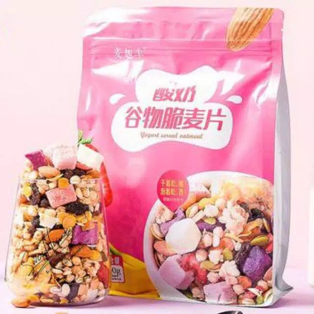 Yogurt sereal oatmeal / sarapan sehat halal / granola/ maiqufeng