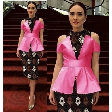 Md Aulia Babypink 65.000 Aulia Batik Dress Bahan 100% Katun Korea Comb Kekinian Murah