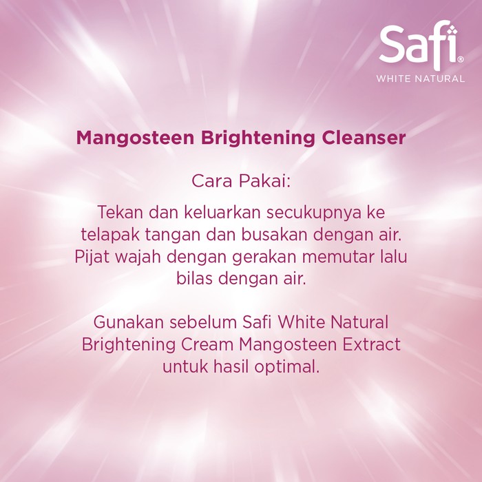 SAFI WHITE NATURAL BRIGHTENING CLEANSER MANGOSTEEN - 50GR