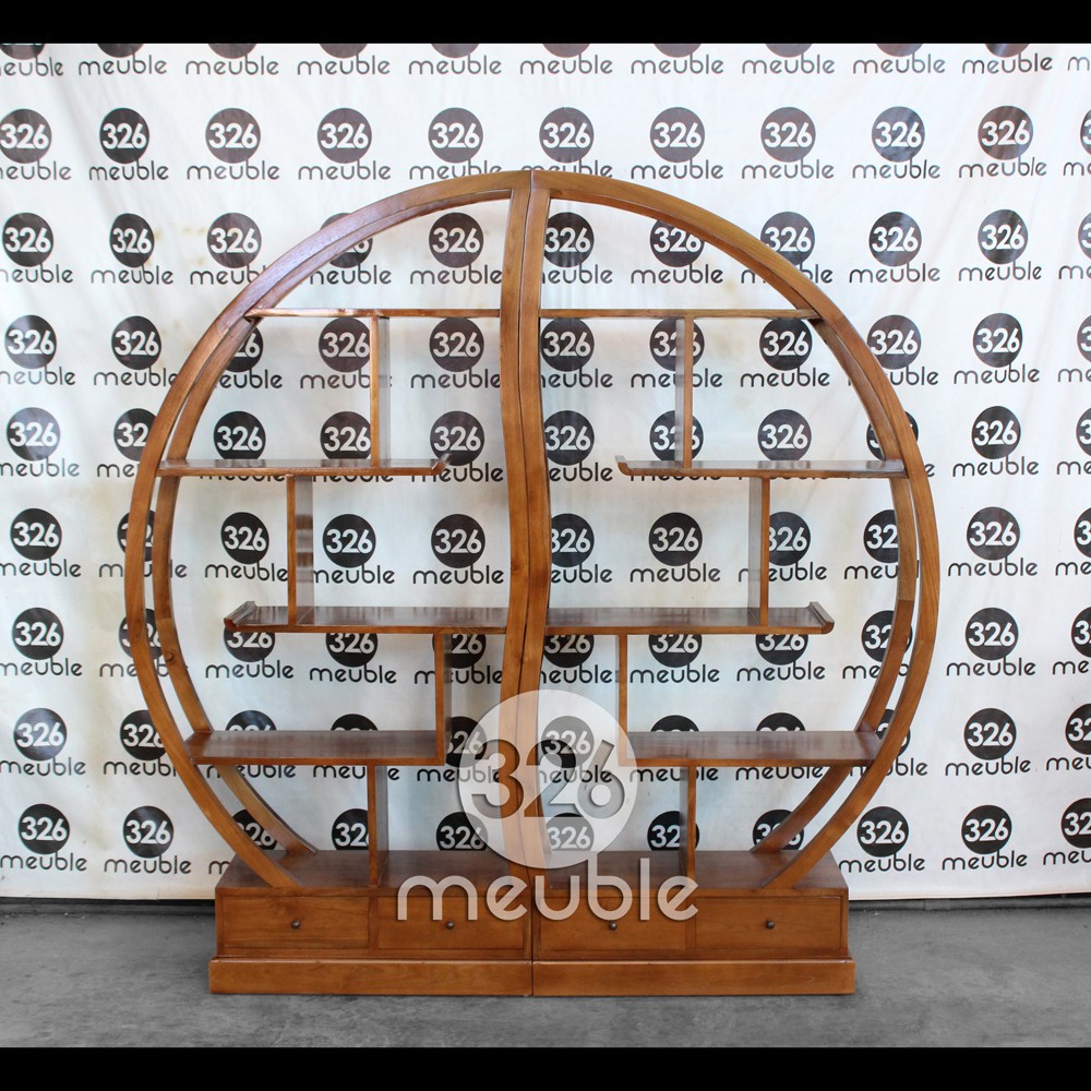 Partisi Ruangan Jati - Rak Buku Jati - Sekat Ruangan Jati