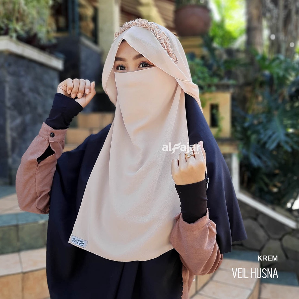 CADAR NIQOB BANDANA Veil Husna Dua Layer by Alfajar