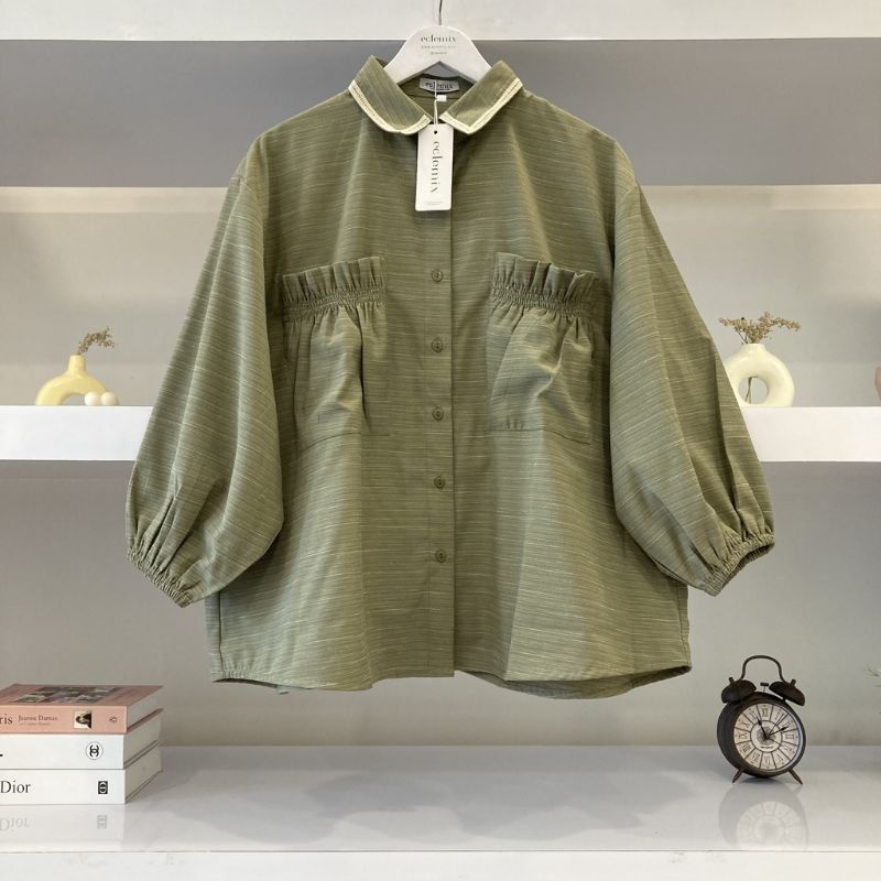 AZZAHRA BLOUSE CRINKLE AIRFLOW // kemeja wanita // blouse wanita // atasan wanita