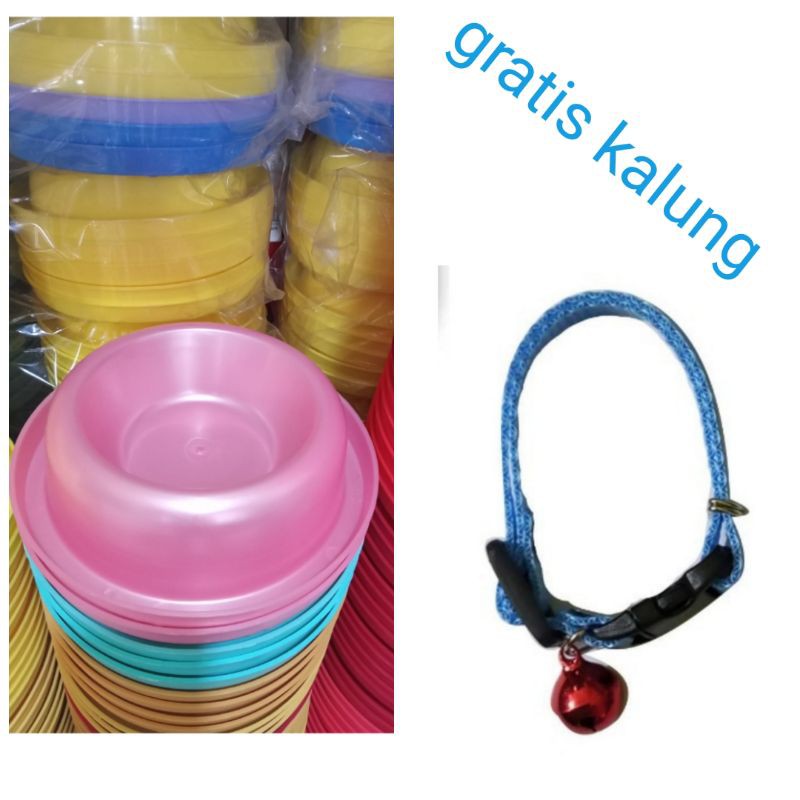 Tempat Makan Kucing Gratis Kalung Kucing Polos Perlengkapan Untuk Makan Kucing murang /BOWL