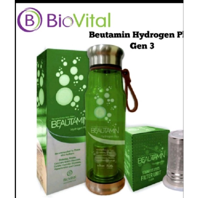 Filter Beautamin Hydrogen Plus Gen3 Botol Hijau Biovital