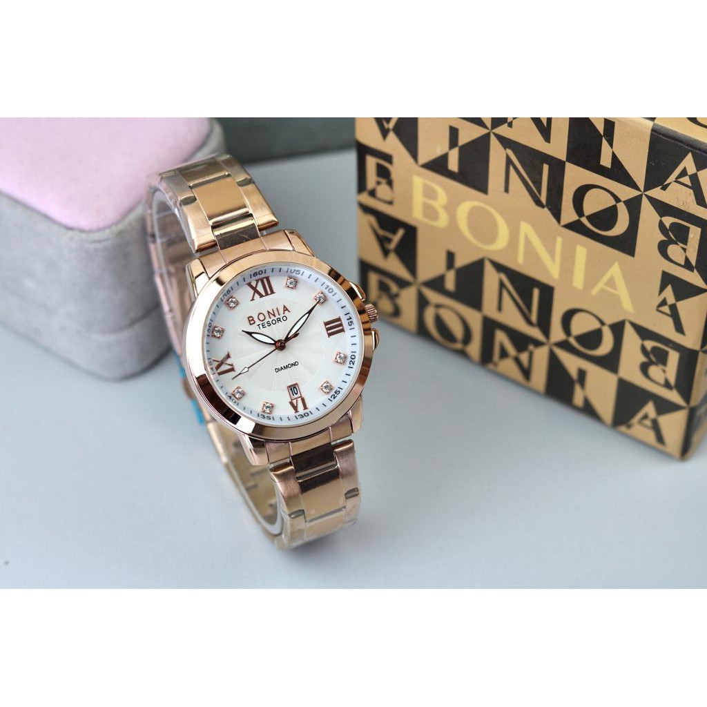 Jual COD - JAM TANGAN FASHION WANITA B 1209 UI TANGGAL AKTIF TALI ...