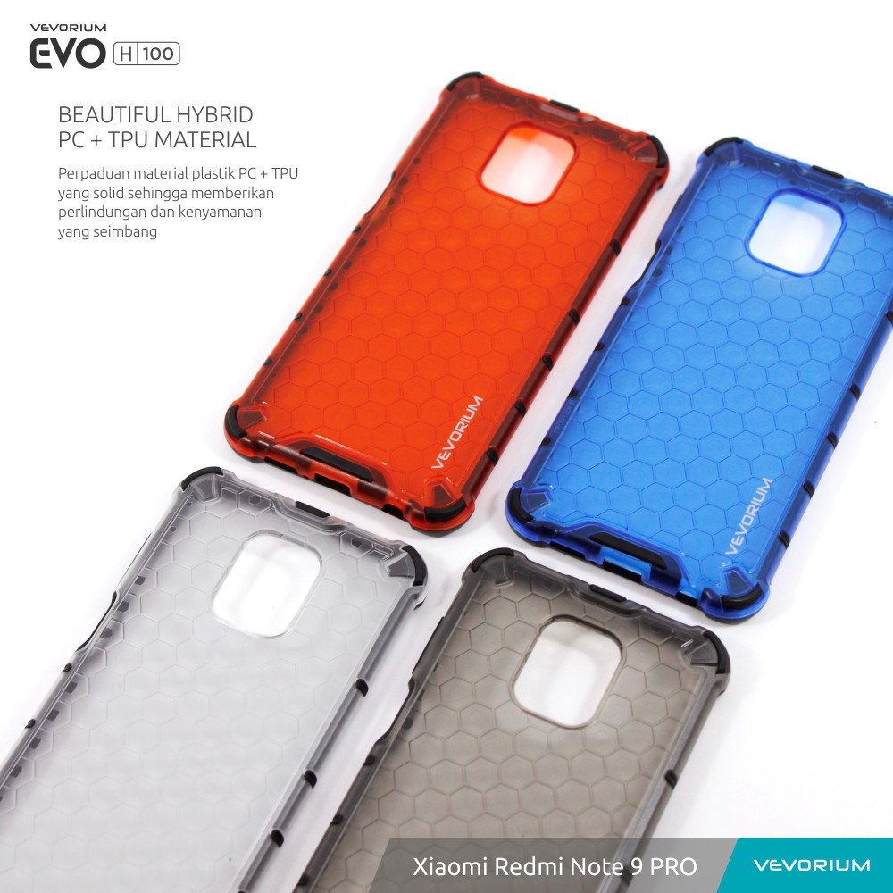 VEVORIUM EVO H100 Xiaomi Redmi Note 9 PRO Hybrid Hard Case Softcase