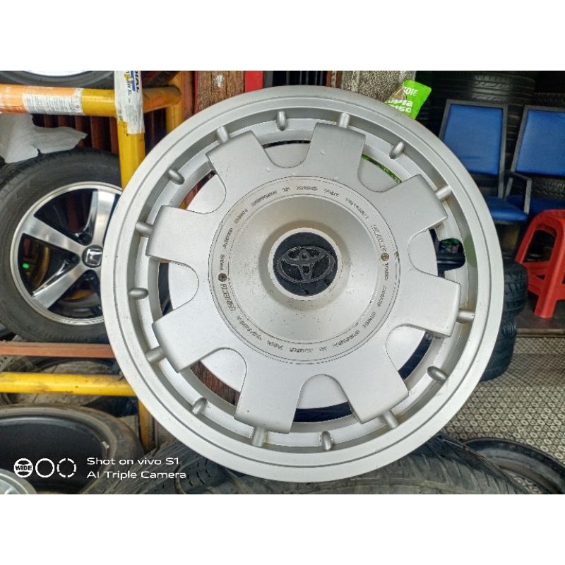 Wheels dop / tutup velg kaleng original Toyota kijang super R13 motif compo rally
