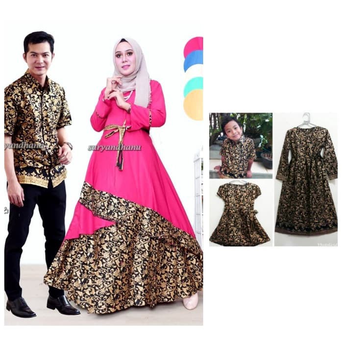 SUPER JUMBO  bigsize couple batik sarimbit  gamis  xxl xxxl 