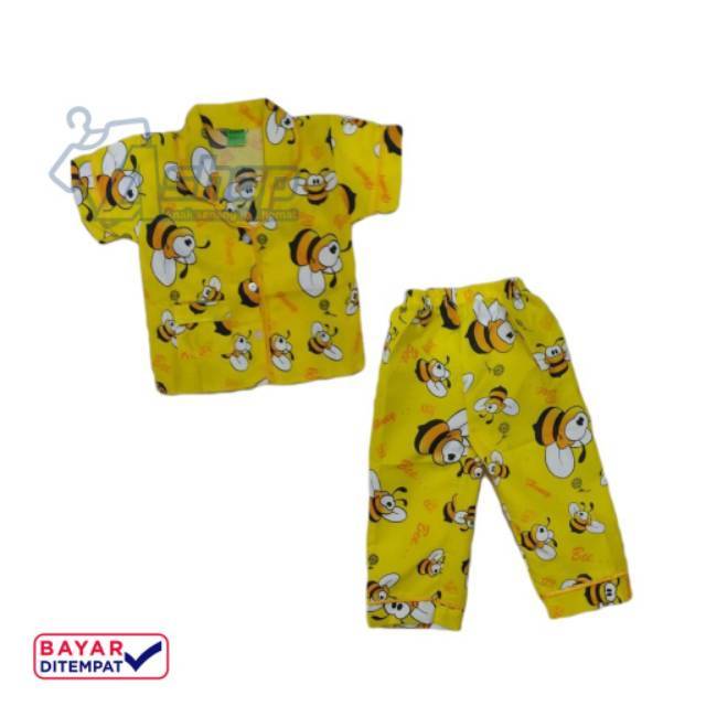 Baju Tidur Piyama Motif Lebah 1-5 Thun