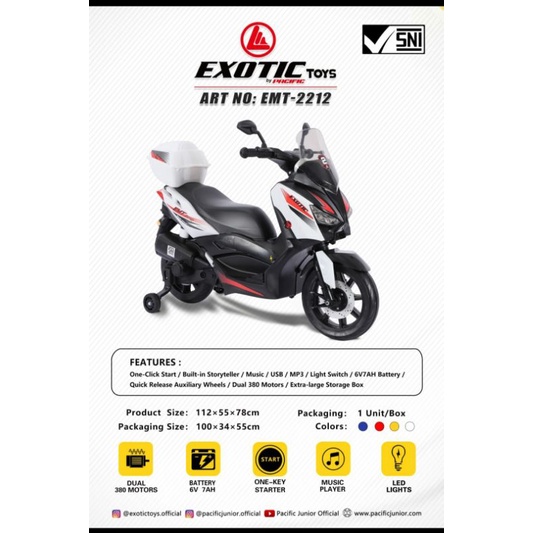 Motor Aki Mainan Anak Exotic EMT 2212