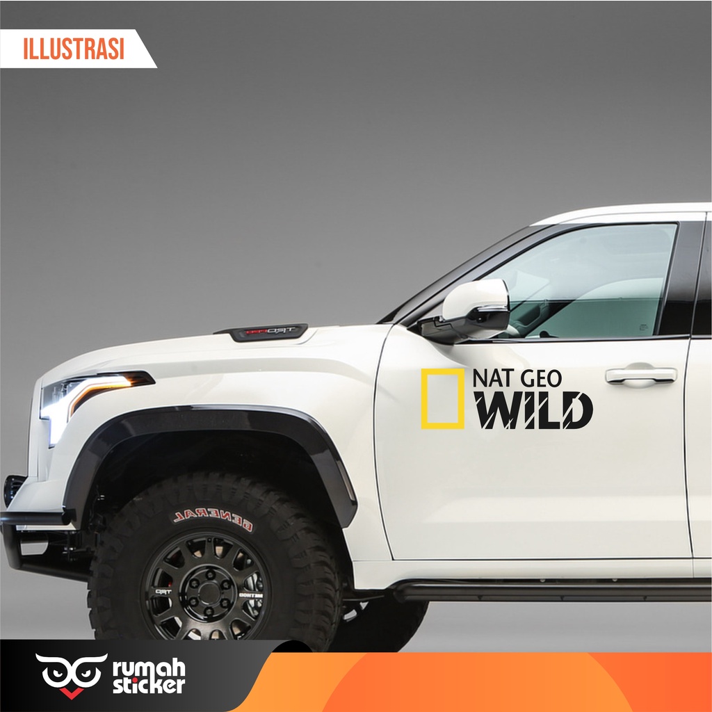 STICKER STIKER CUTTING AKSESORIS MOBIL NAT GEO WILD