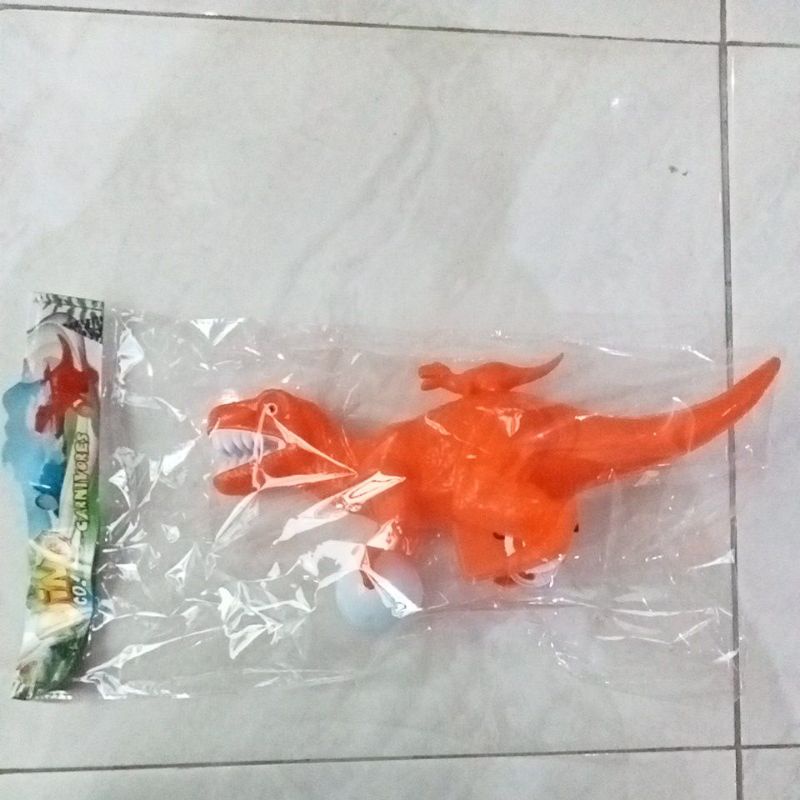 Mainan Dinosaurus + anak tarik bunyi kring OCT7214