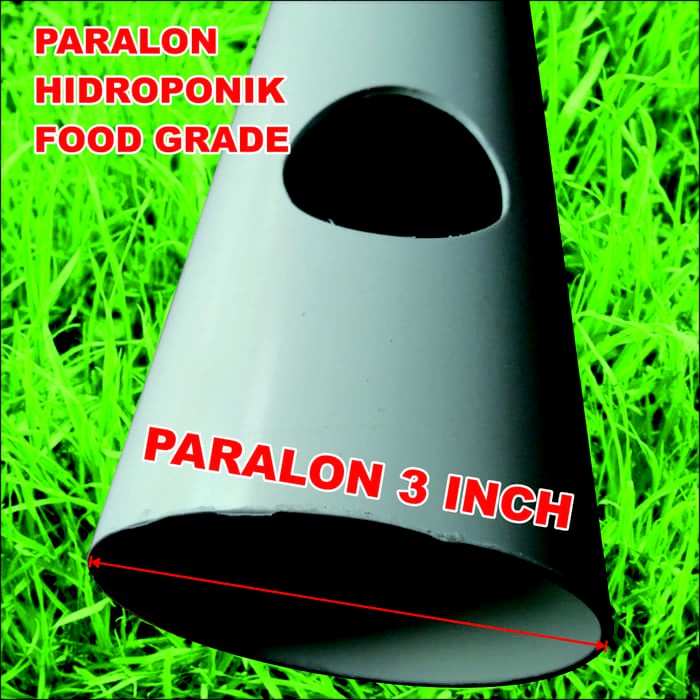 PARALON 3 INCH HIDROPONIK DFT PANJANG 120CM 8 LUBANG