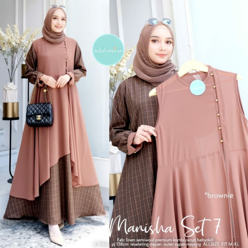 MANISHA SET GAMIS PLUS OUTER BEST SELLER. MANISHA SET BY EDELWAIS