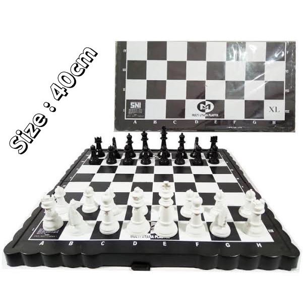 mainan papan catur jumbo 40cm chess board XL large high quality