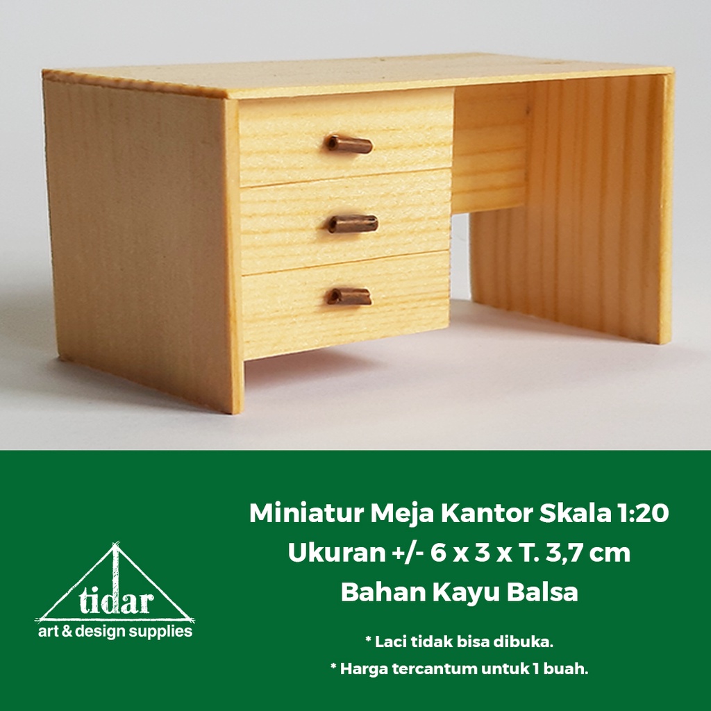 

[MR] Miniatur Meja Kantor / Meja Kerja / Meja Belajar skala 1:20