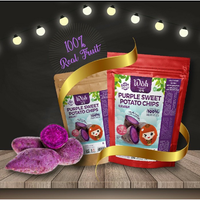 

HOT SALE Woh Crispy Purple Sweet Potato nett 100 Gr Murah