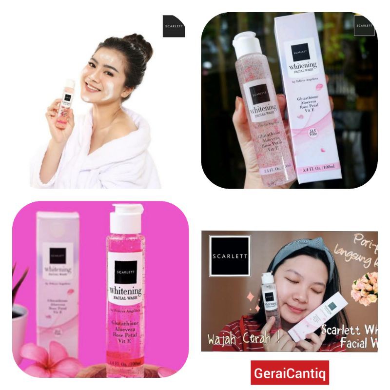 FACIAL WASH SCARLETT WHITENING ORIGINAL SABUN WAJAH SCARLET UNTUK SEMUA JENIS KULIT