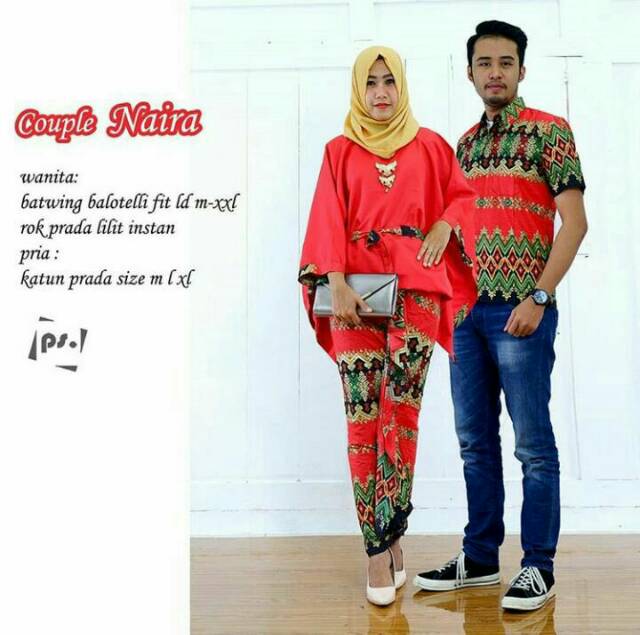 Sarimbit Batik Anggun Couple Sania Mawar ruffle - Warna Ungu, Tosca, pink, Biru, Kuning - M - L -XL