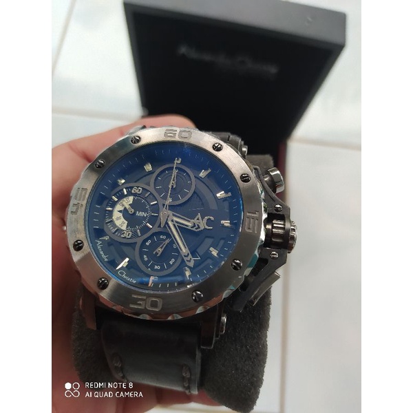 Jam Alexandre Christie/Ac 9205 Black Kulit (Seken bekas)