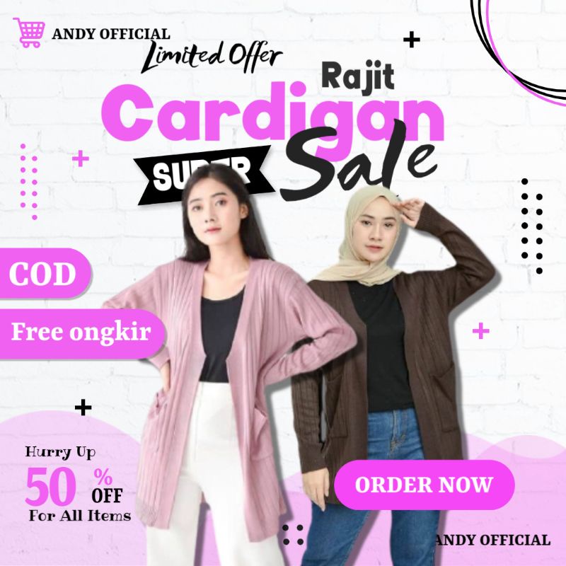 Cardigan Kardigan Cardi Gardigan Crdigan Pakaian Rajut Tebal Panjang Korea Korean Style Wanita Cewek