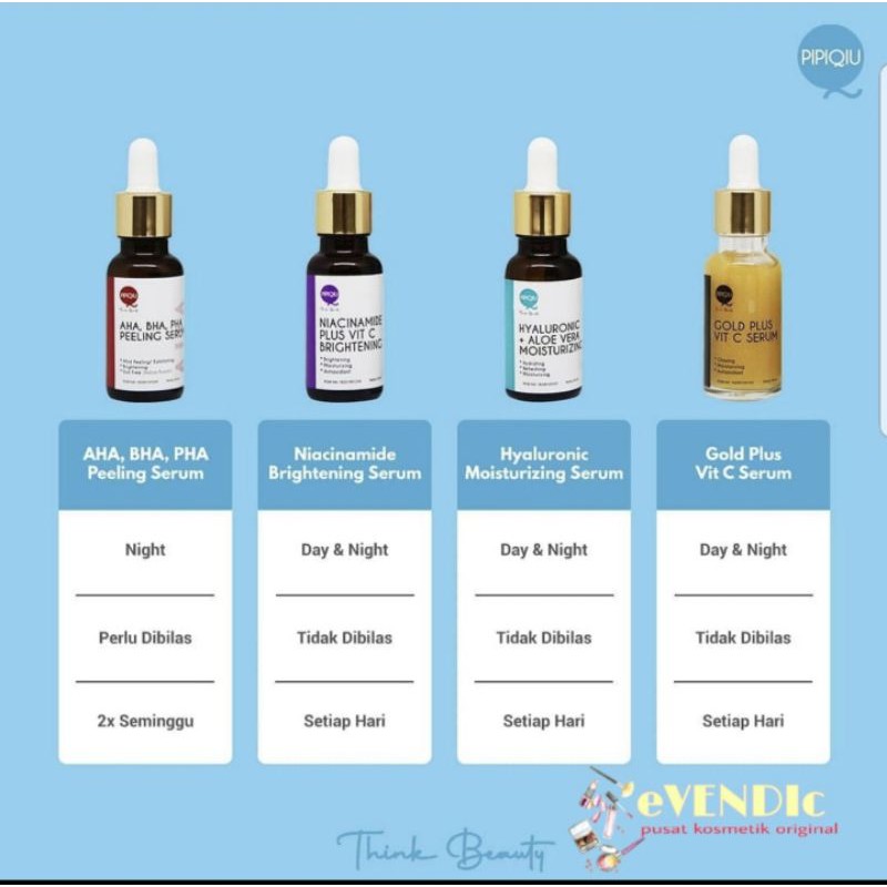 Pipiqiu Peeling Serum AHA BHA PHA 20ml niaciamide hyaluronic gold somethinc